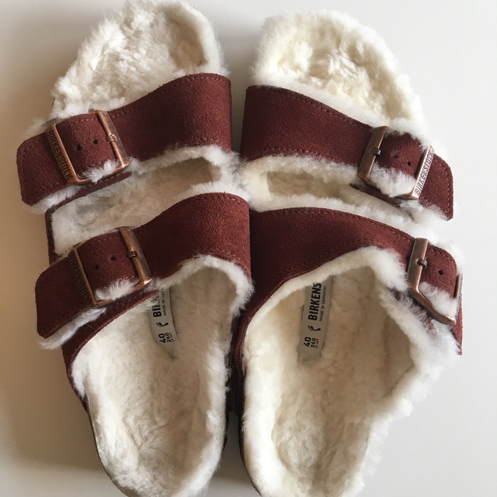Birkenstock Arizona Shearling suede sandal